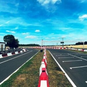 Go-karting in Newark at ELK Motorsport. Outdoor go-kart track.